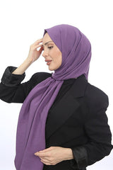 Women's Cotton Crinkle Jazz Shawl - Lilac () - TryAladdin