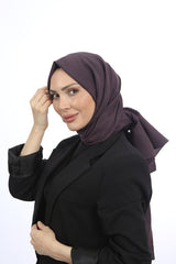 Women's Cotton Crinkle Shawl - Plum for Stylish Comfort - TryAladdin