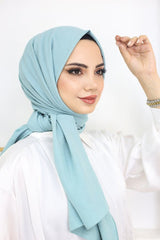 Women's Cotton Jazz Shawl - Aqua Green - TryAladdin