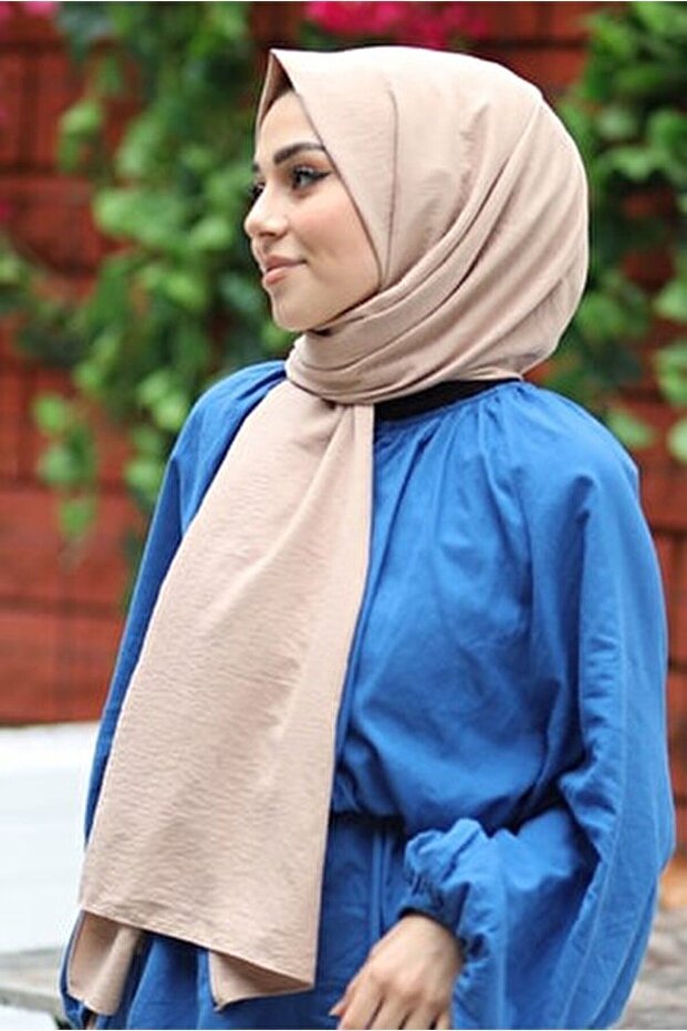 Women's Cotton Jazz Shawl - Beige, Lightweight Comfort - TryAladdin