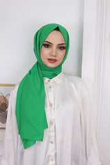 Women's Cotton Jazz Shawl - Benetton Green - TryAladdin