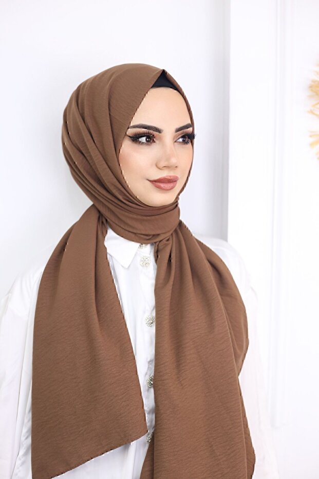 Women's Cotton Jazz Shawl Bitter Brown - TryAladdin