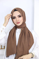 Women's Cotton Jazz Shawl Bitter Brown - TryAladdin