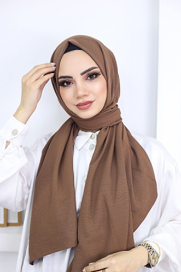 Women's Cotton Jazz Shawl Bitter Brown - TryAladdin