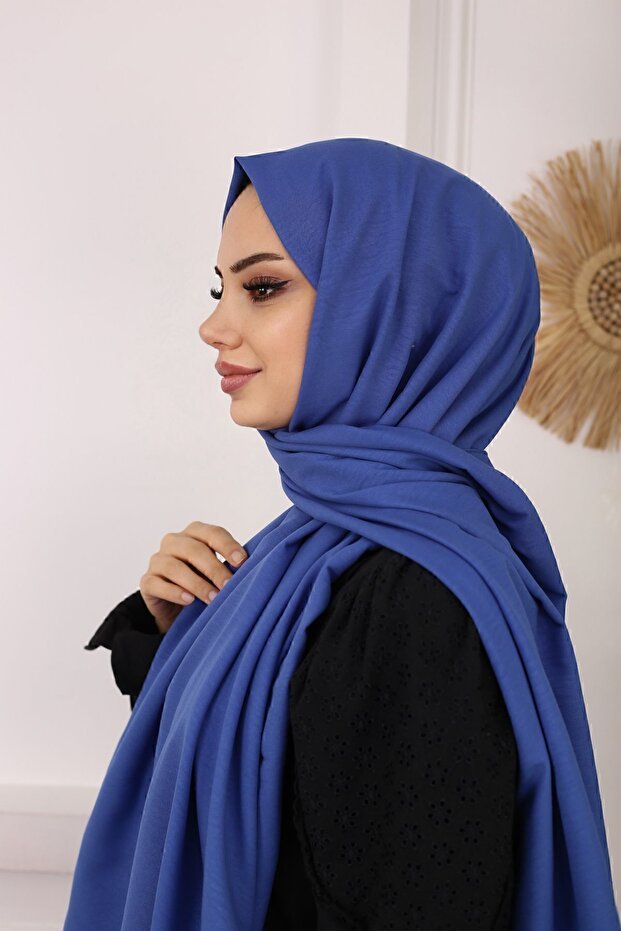 Women's Cotton Jazz Shawl - Indigo - TryAladdin