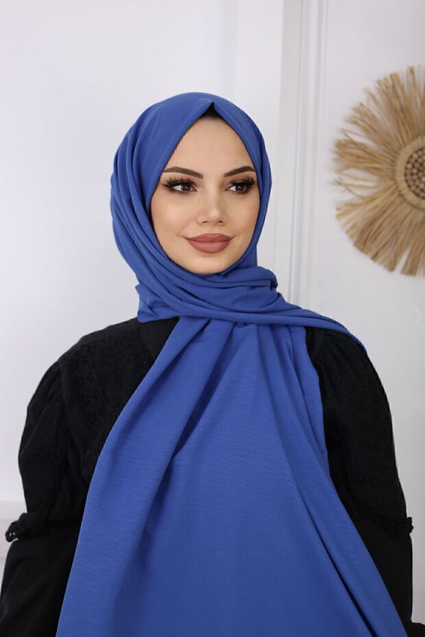 Women's Cotton Jazz Shawl - Indigo - TryAladdin