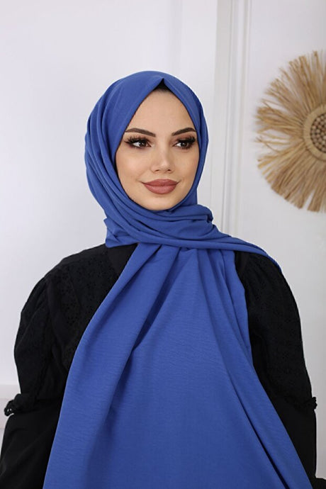 Women's Cotton Jazz Shawl - Indigo - TryAladdin