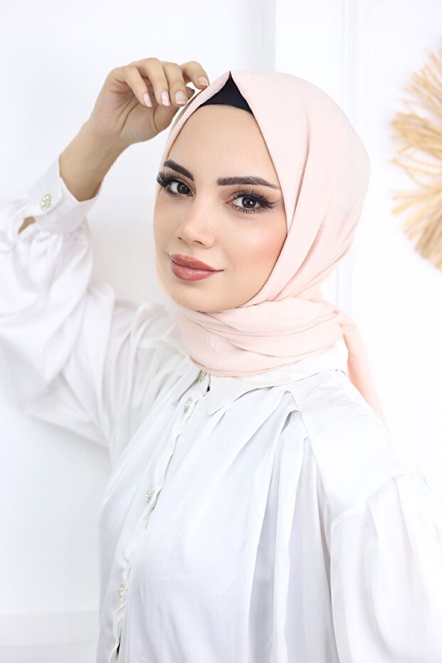 Women's Cotton Jazz Shawl - Powder Pink () - TryAladdin