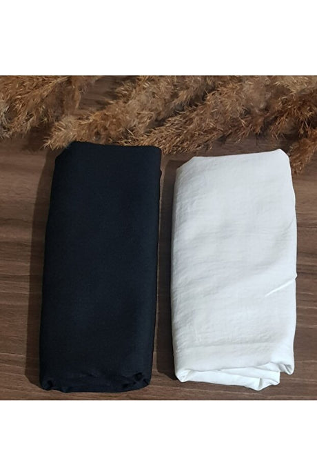 Women's Cotton Jazz Shawl Set - 2 - Pack Black & White - TryAladdin