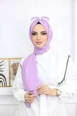 Women's Cotton Jazz Shawl - Soft Lilac - TryAladdin