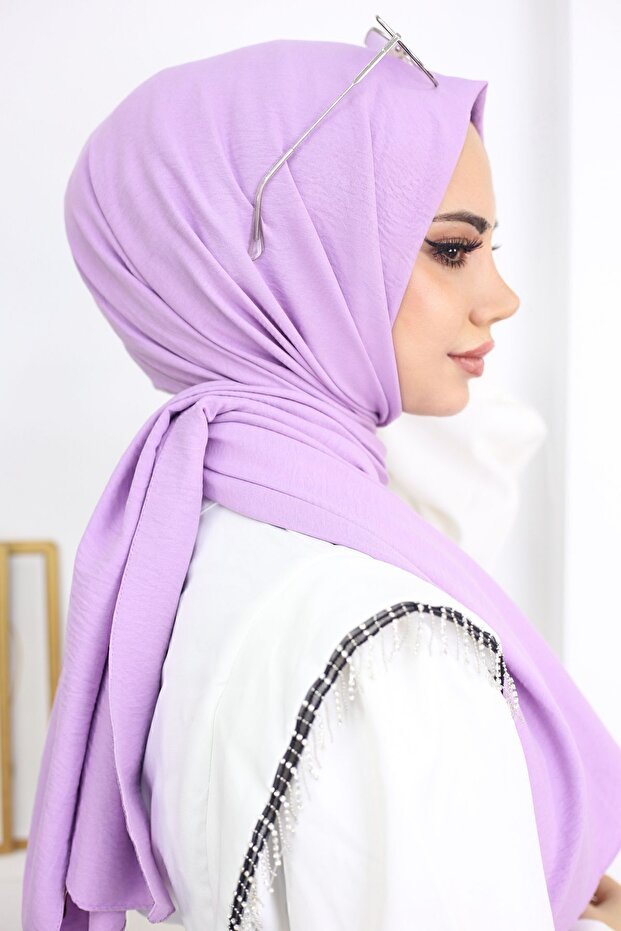 Women's Cotton Jazz Shawl - Soft Lilac - TryAladdin