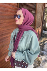 Women's Cotton Jazz Shawl - Soft Plum - TryAladdin