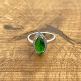 Women's Emerald Silver Ring - TryAladdin