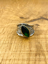 Women's Emerald Silver Ring