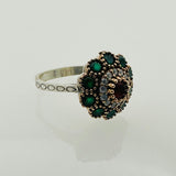 Women's Emerald Silver Ring