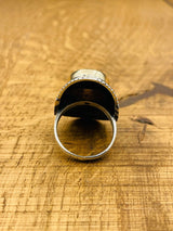 Women's Large Oval Red Ruby 925 Sterling Silver Ottoman - Inspired Ring - TryAladdin