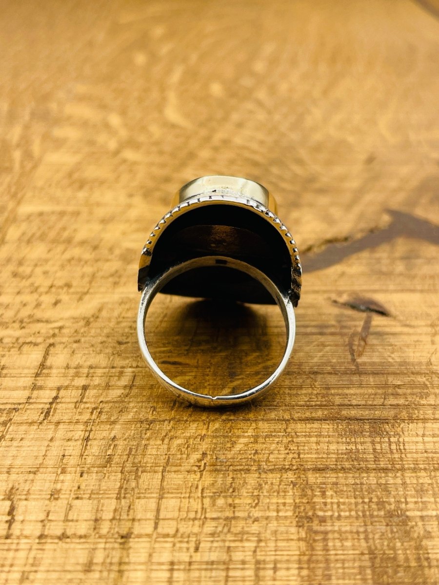 Women's Large Oval Red Ruby 925 Sterling Silver Ottoman - Inspired Ring - TryAladdin