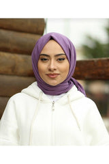 Women's Lilac Cotton Crash Jazz Shawl - TryAladdin