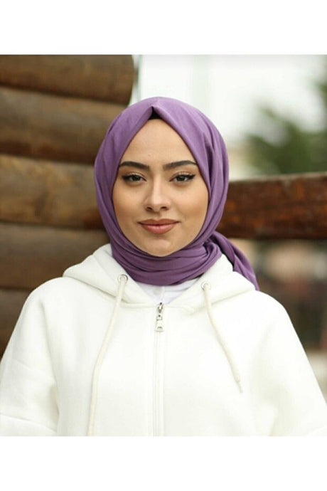 Women's Lilac Cotton Crash Jazz Shawl - TryAladdin