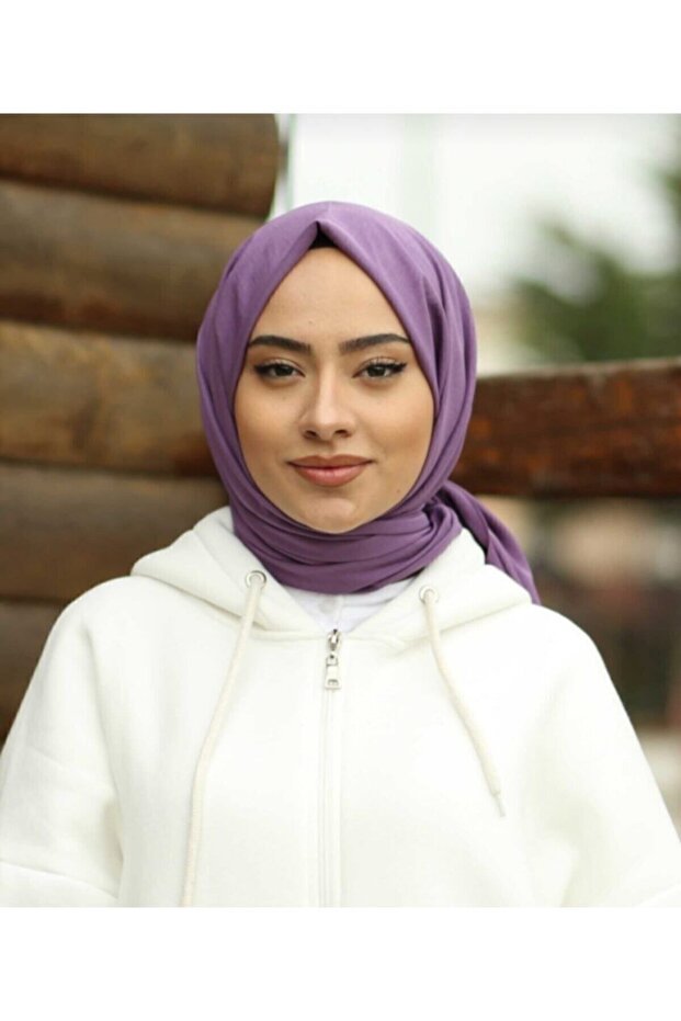 Women's Lilac Cotton Crash Jazz Shawl - TryAladdin