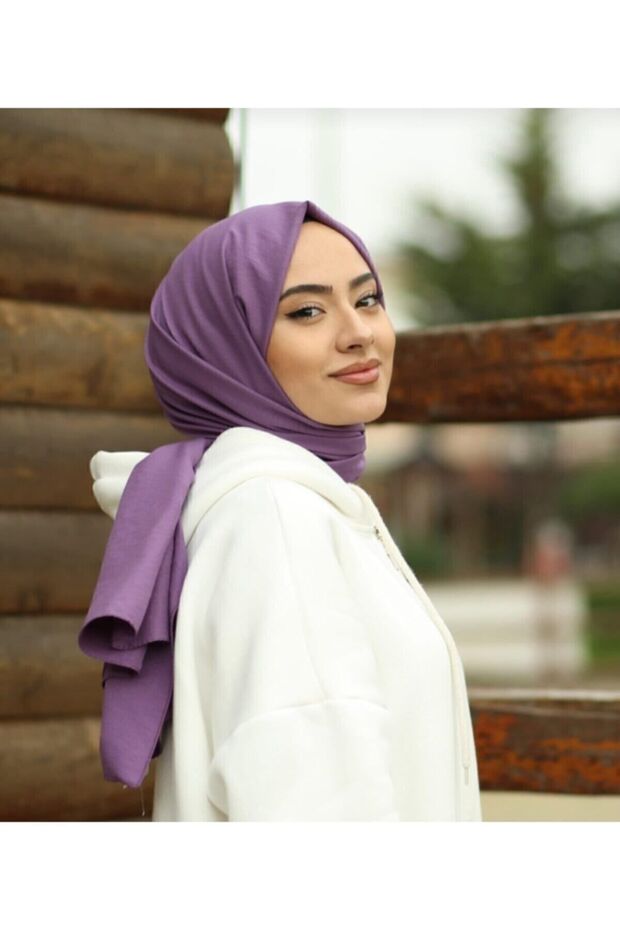 Women's Lilac Cotton Crash Jazz Shawl - TryAladdin