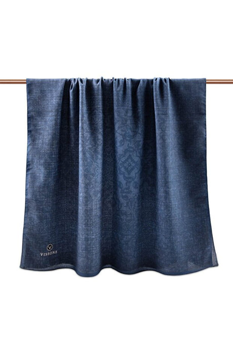 Women's Luxury Medina Silk Shawl - Indigo - TryAladdin