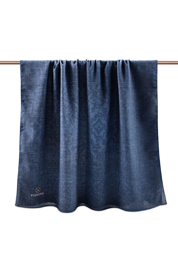 Women's Luxury Medina Silk Shawl - Indigo - TryAladdin