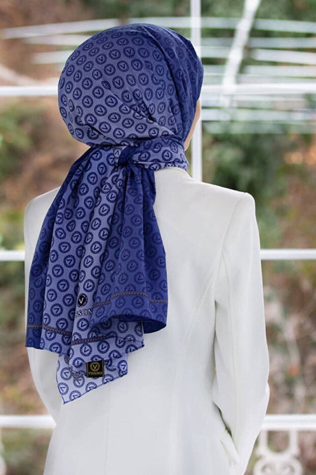 Women's Luxury Medina Silk Shawl - Indigo Blue - TryAladdin