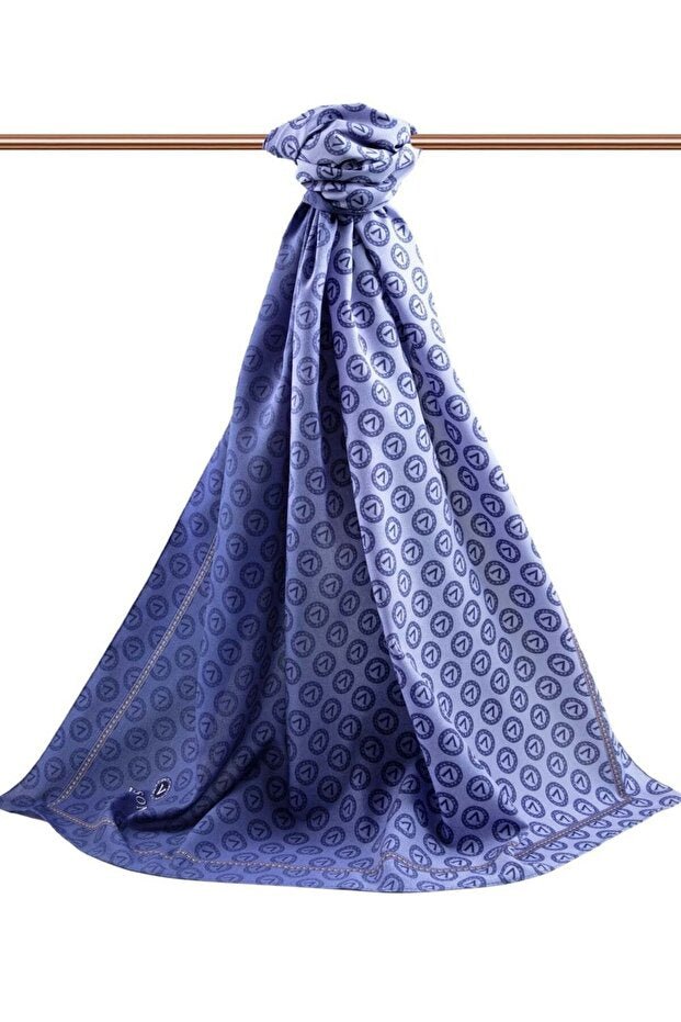 Women's Luxury Medina Silk Shawl - Indigo Blue - TryAladdin