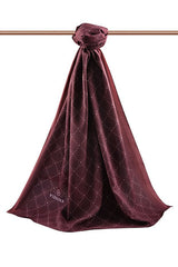 Women's Luxury Medina Silk Texture Shawl - Burgundy - TryAladdin