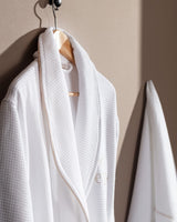 Women's Luxury Plush 100% Cotton Bathrobe Set - White - TryAladdin