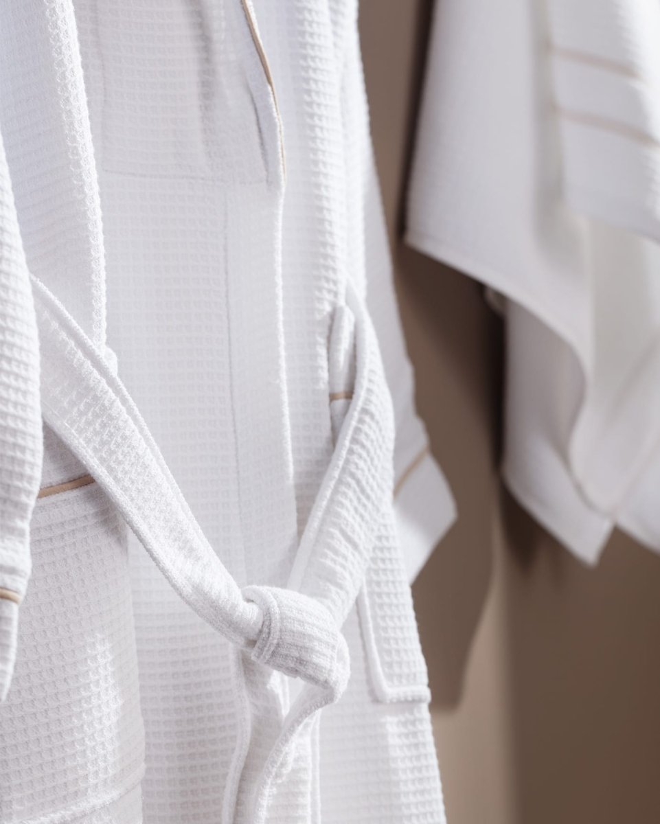 Women's Luxury Plush 100% Cotton Bathrobe Set - White - TryAladdin
