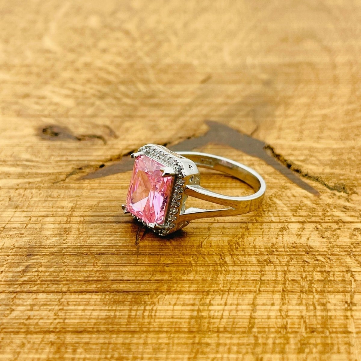 Women's Morganite Silver Ring - TryAladdin