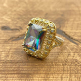 Women's Mystic Topaz Silver Ring