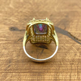 Women's Mystic Topaz Silver Ring - TryAladdin