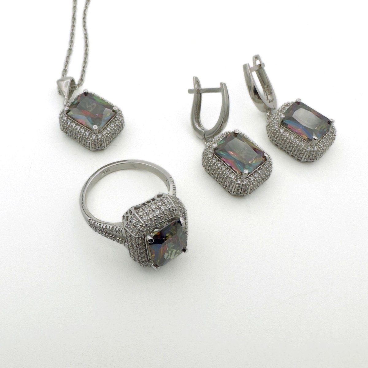 Women's Mystic Topaz Silver Set