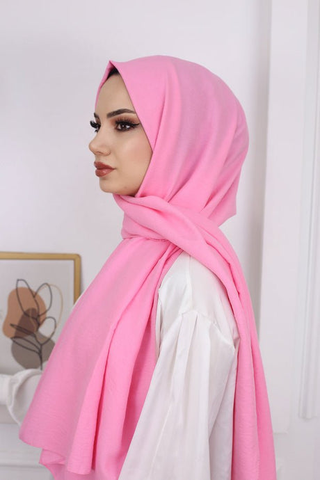 Women's Pink Cotton Jazz Shawl, Easy Care - TryAladdin