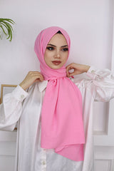 Women's Pink Cotton Jazz Shawl, Easy Care - TryAladdin