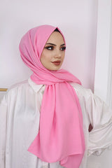 Women's Pink Cotton Jazz Shawl, Easy Care - TryAladdin