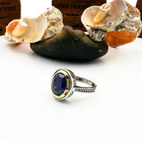 Women's Purple Amethyst Oval Stone Ring