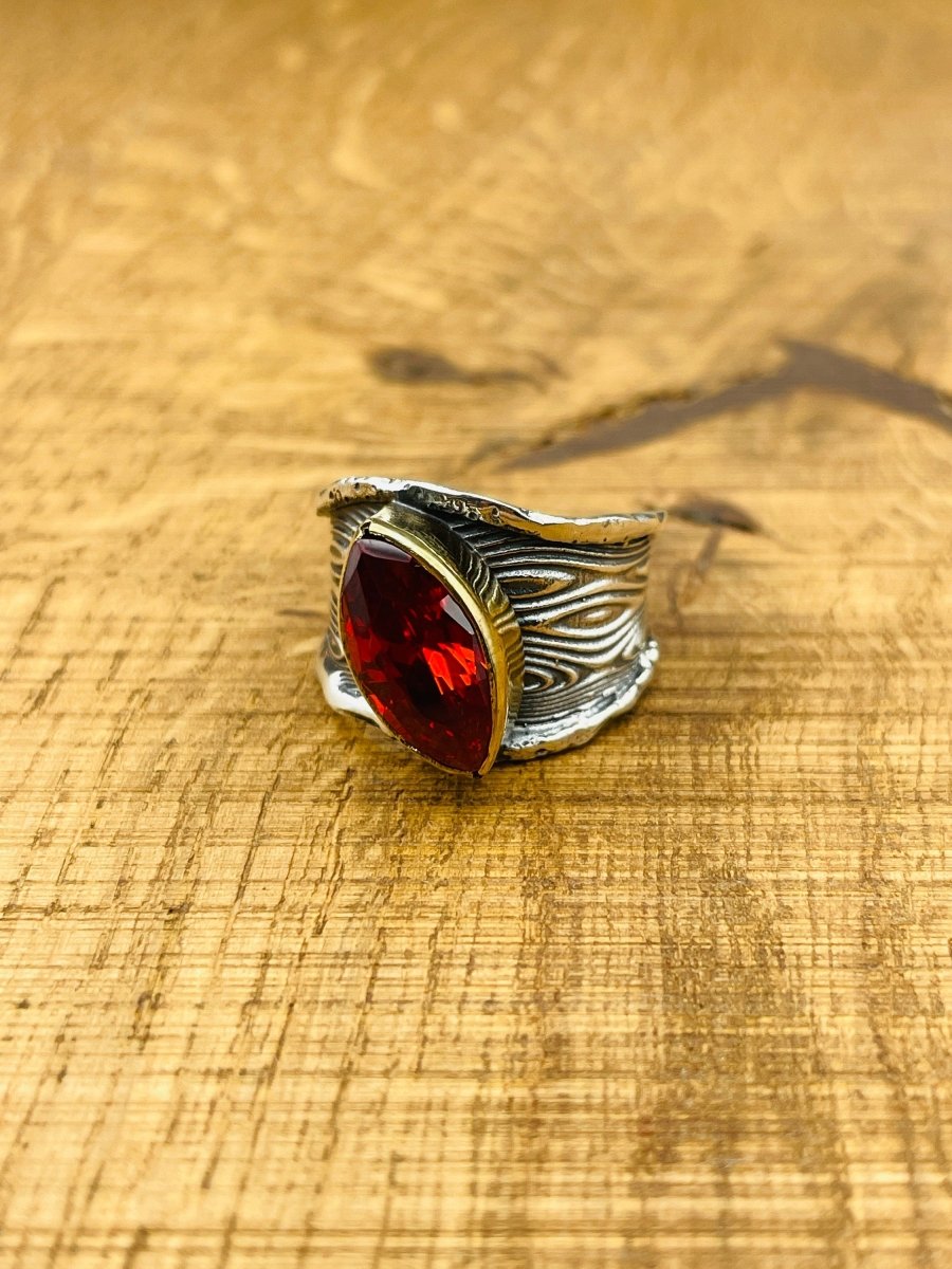 Women's Ruby Silver Ring