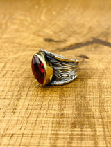 Women's Ruby Silver Ring