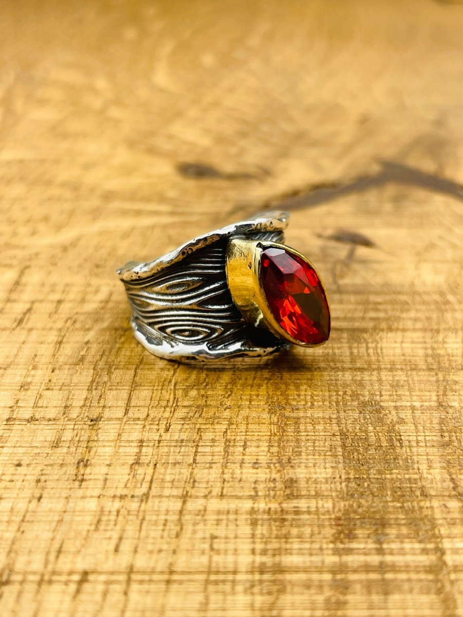 Women's Ruby Silver Ring