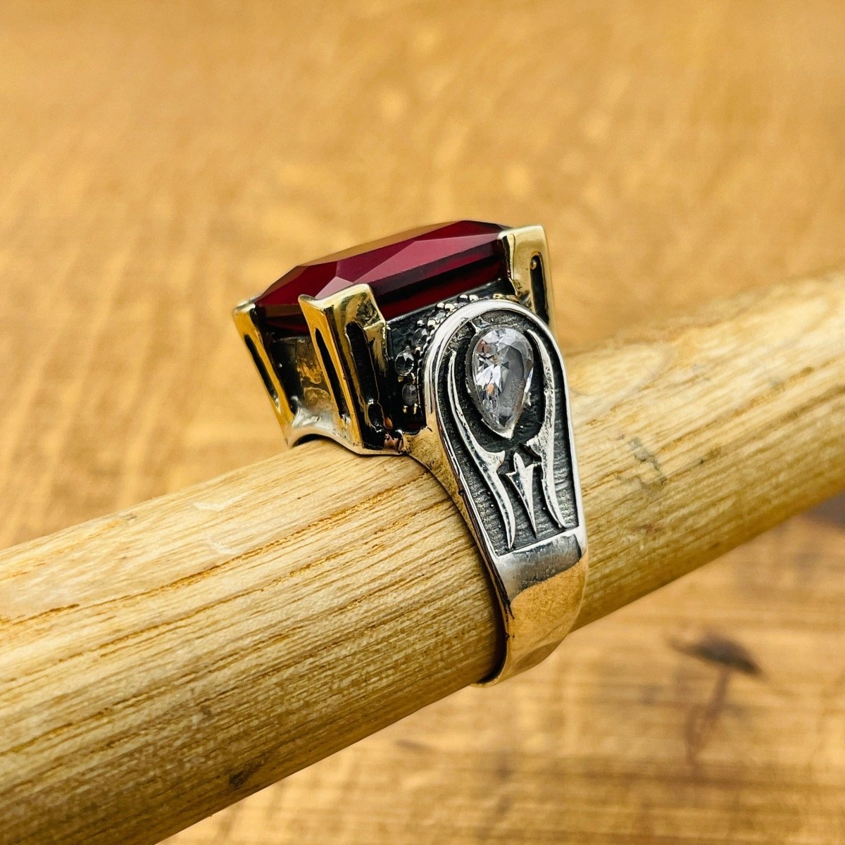 Women's Ruby Silver Ring - TryAladdin