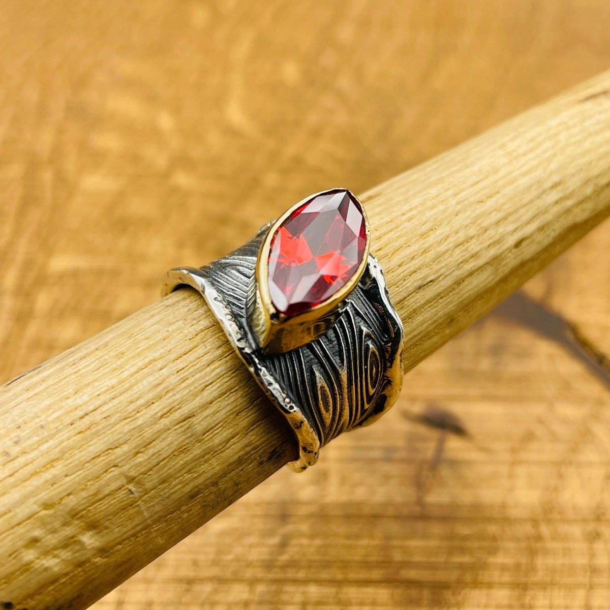 Women's Ruby Silver Ring