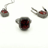 Women's Ruby Silver Set