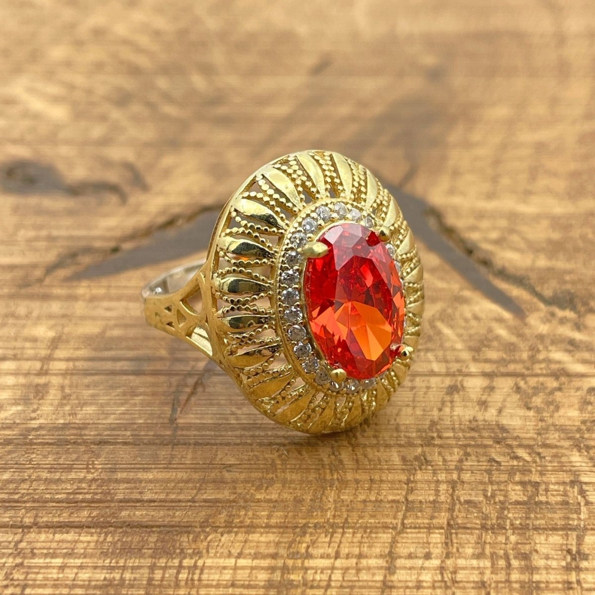 Women's Ruby Sterling Silver Ring