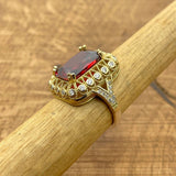 Women's Ruby Stone Silver Ring