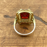 Women's Ruby Stone Silver Ring