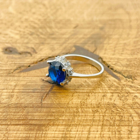 Women's Sapphire Silver Ring - TryAladdin